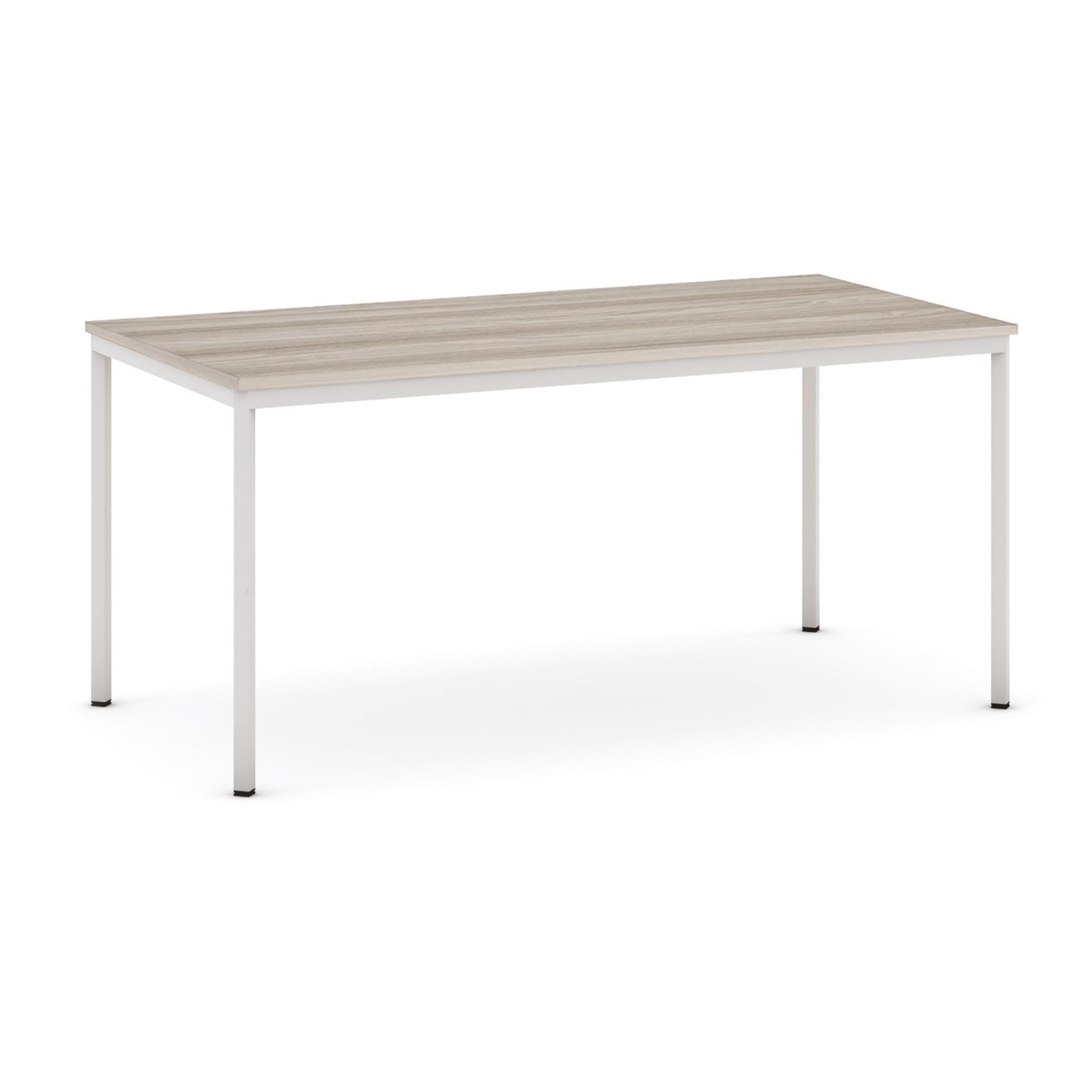 Jedálenský stôl, 1600 x 800 mm, sivá podnož, dub prírodný