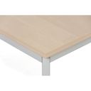 Jedálenský stôl TRIVIA, svetlo sivá konštrukcia, 800 x 800 mm, breza