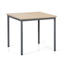Jedálenský stôl TRIVIA, tmavo sivá podnož, 800 x 800 mm, breza