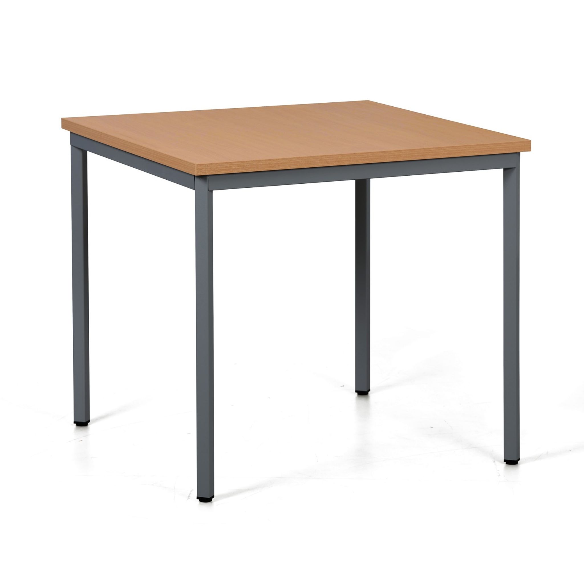 Jedálenský stôl TRIVIA, tmavo sivá podnož, 800 x 800 mm, buk