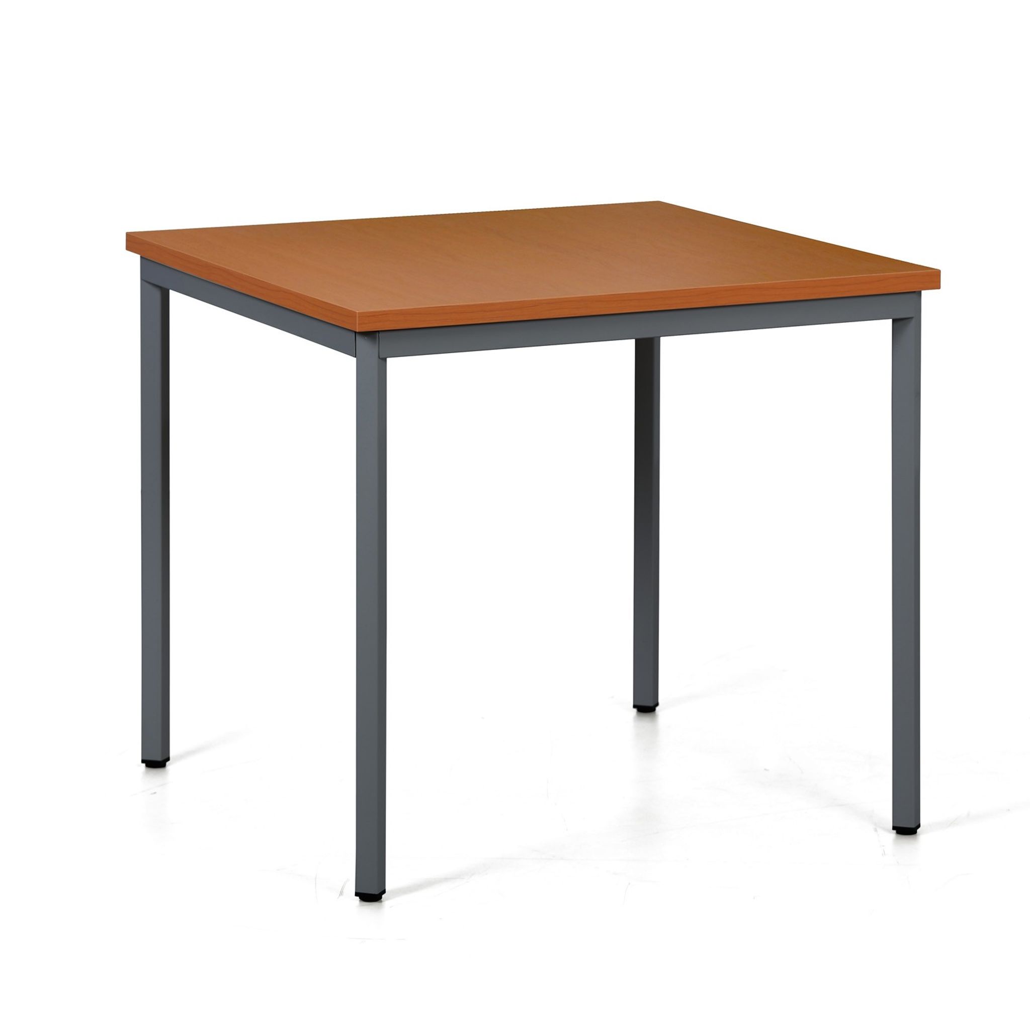 Jedálenský stôl TRIVIA, tmavo sivá podnož, 800 x 800 mm, čerešňa