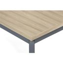 Jedálenský stôl TRIVIA, tmavo sivá podnož, 800 x 800 mm, dub prírodný