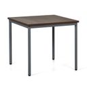 Jedálenský stôl TRIVIA, tmavo sivá podnož, 800 x 800 mm, orech
