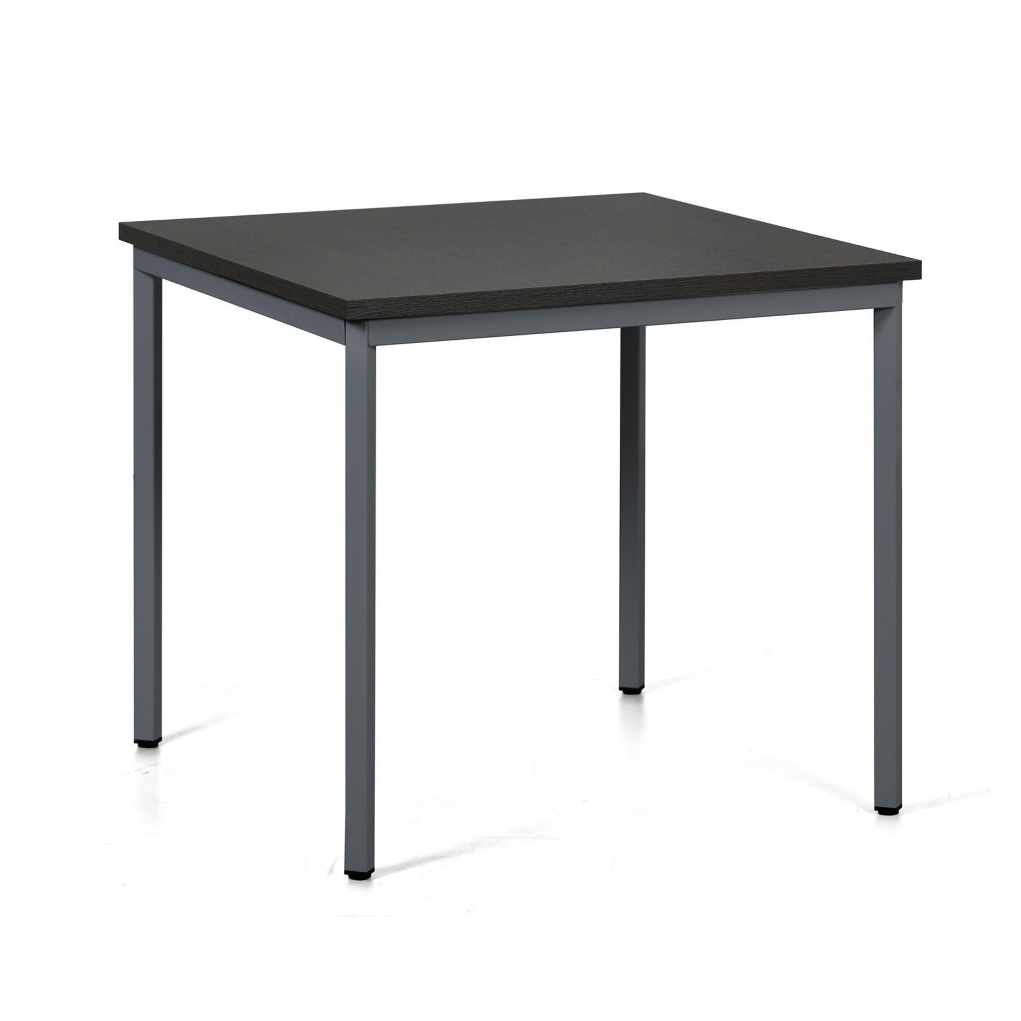 Jedálenský stôl TRIVIA, tmavo sivá podnož, 800 x 800 mm, wenge