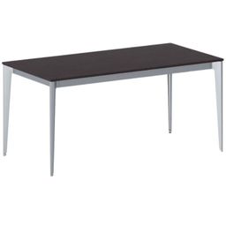 Jednací kancelářský stůl PRIMO ACTION, 160x80 cm, šedostříbrná podnož, wenge