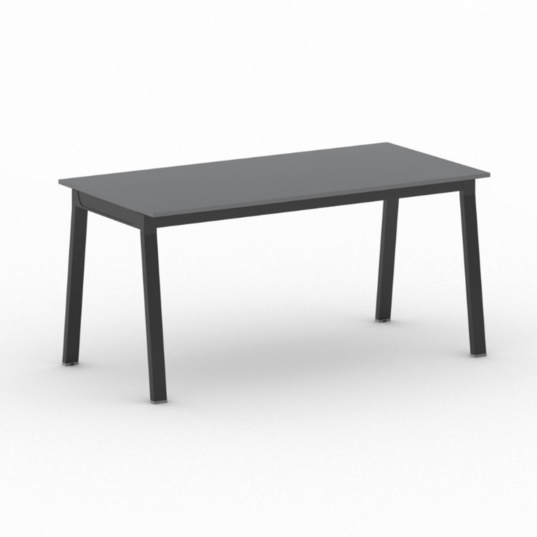 Jednací kancelářský stůl PRIMO BASIC, 160x80 cm, černá podnož, grafit