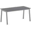 Jednací kancelářský stůl PRIMO BASIC, 160x80 cm, šedostříbrná podnož, grafit