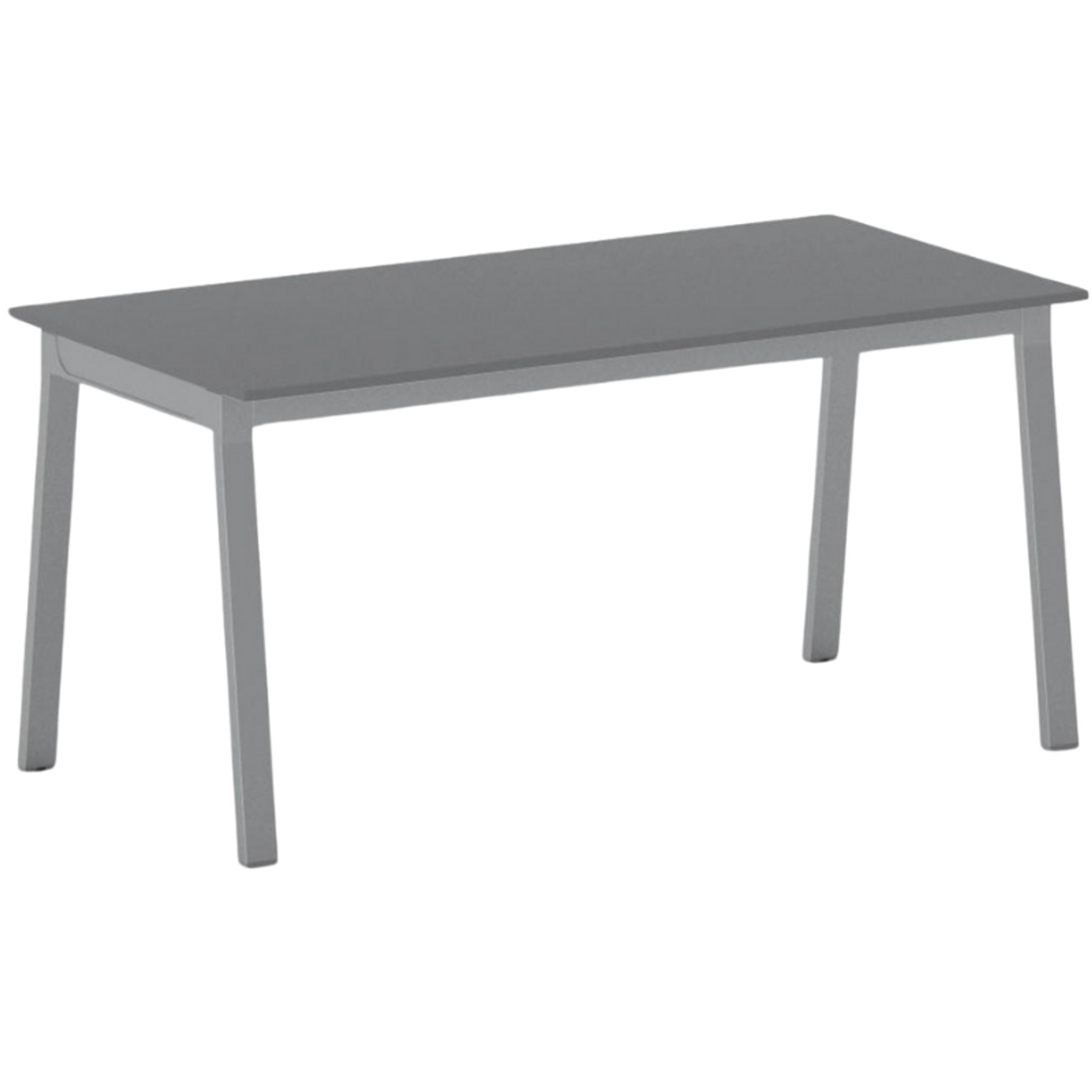 Jednací kancelářský stůl PRIMO BASIC, 160x80 cm, šedostříbrná podnož, grafit