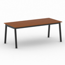 Jednací kancelářský stůl PRIMO BASIC, 200x90 cm, černá podnož, třešeň