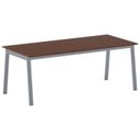 Jednací kancelářský stůl PRIMO BASIC, 200x90 cm, šedostříbrná podnož, třešeň