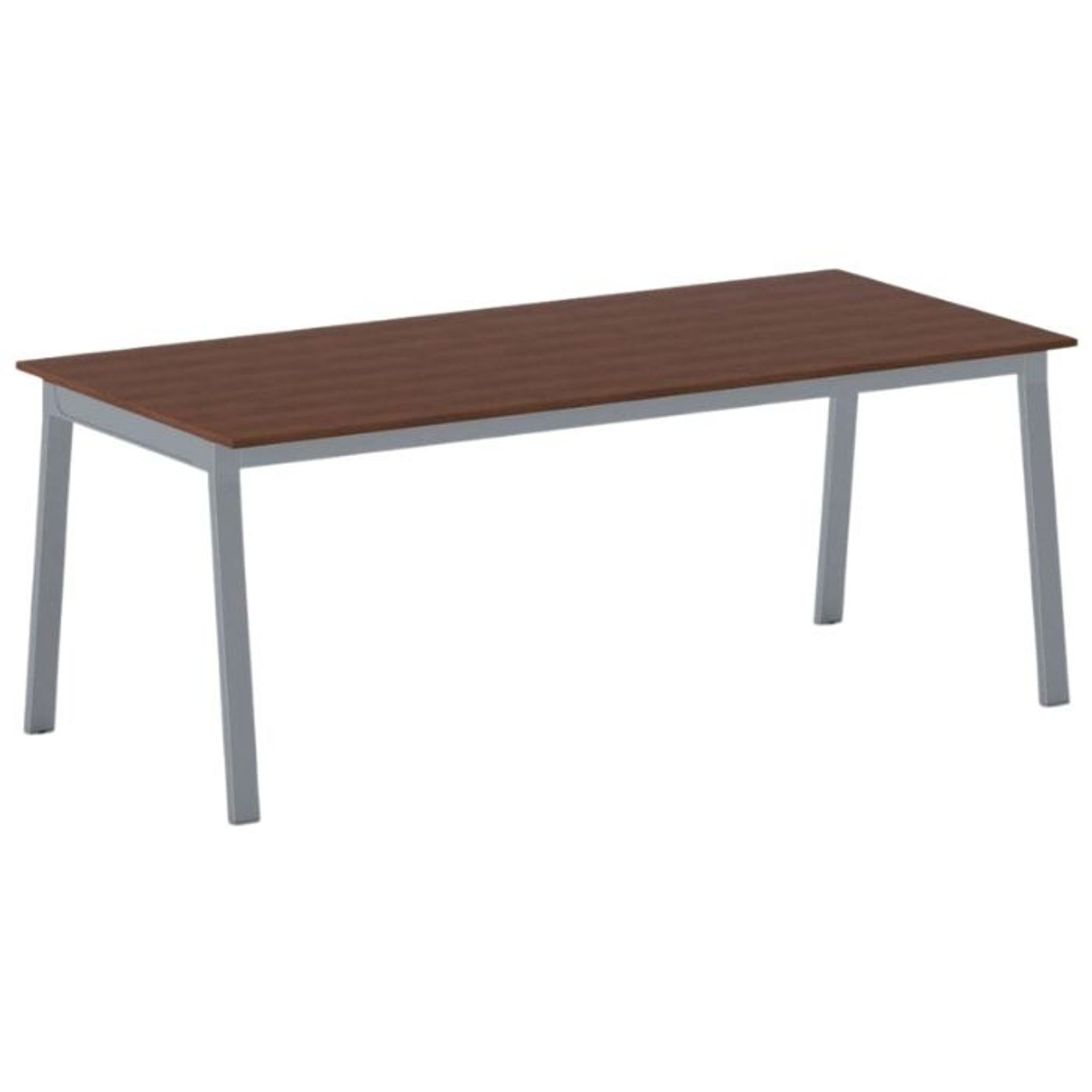 Jednací kancelářský stůl PRIMO BASIC, 200x90 cm, šedostříbrná podnož, třešeň