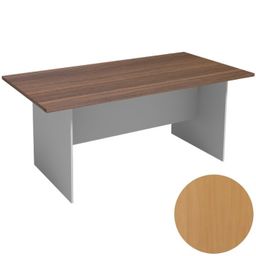 Jednací kancelářský stůl PRIMO FLEXI, 180x90 cm, šedá/buk