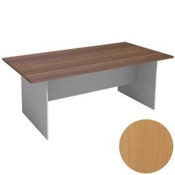 Jednací kancelářský stůl PRIMO FLEXI, 200x100 cm, šedá/buk