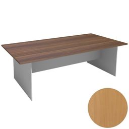 Jednací kancelářský stůl PRIMO FLEXI, 240x120 cm, šedá/buk