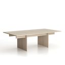 Jednací kancelářský stůl SOLID + 2x přísed, 240x125 cm, dub přírodní