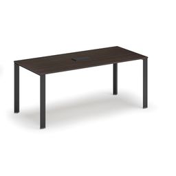 Jednací stůl PRIMO INFINITY, 180x90 cm, wenge + stolní zásuvka TYP V, černá