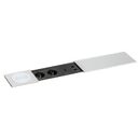 Jednací stůl PRIMO INFINITY, 200x90 cm, dub přírodní + 2x stolní zásuvka TYP V, stříbrná