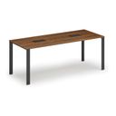 Jednací stůl PRIMO INFINITY, 200x90 cm, ořech + 2x stolní zásuvka TYP I, černá