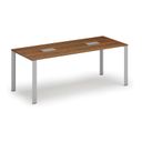 Jednací stůl PRIMO INFINITY, 200x90 cm, ořech + 2x stolní zásuvka TYP I, stříbrná