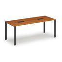 Jednací stůl PRIMO INFINITY, 200x90 cm, třešeň + 2x stolní zásuvka TYP II, černá