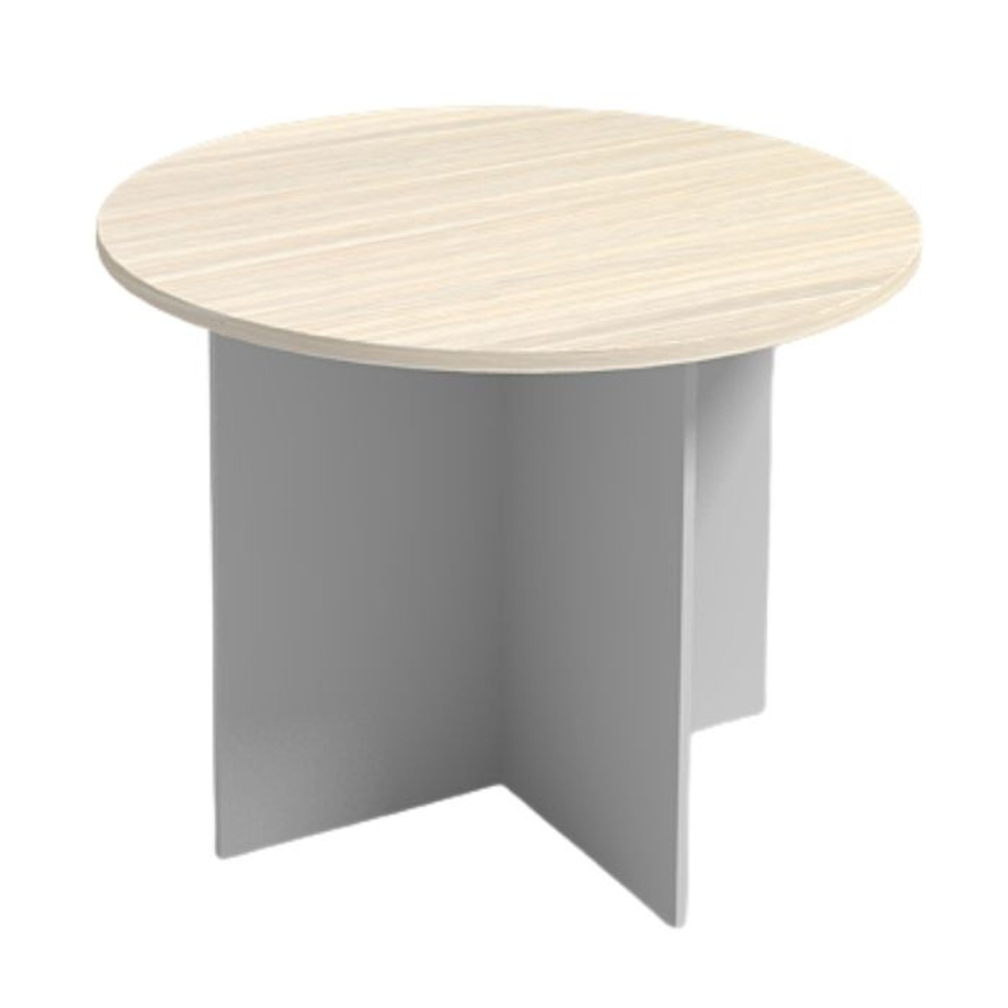 Jednací stůl s kulatou deskou PRIMO GRAY, průměr 100 cm