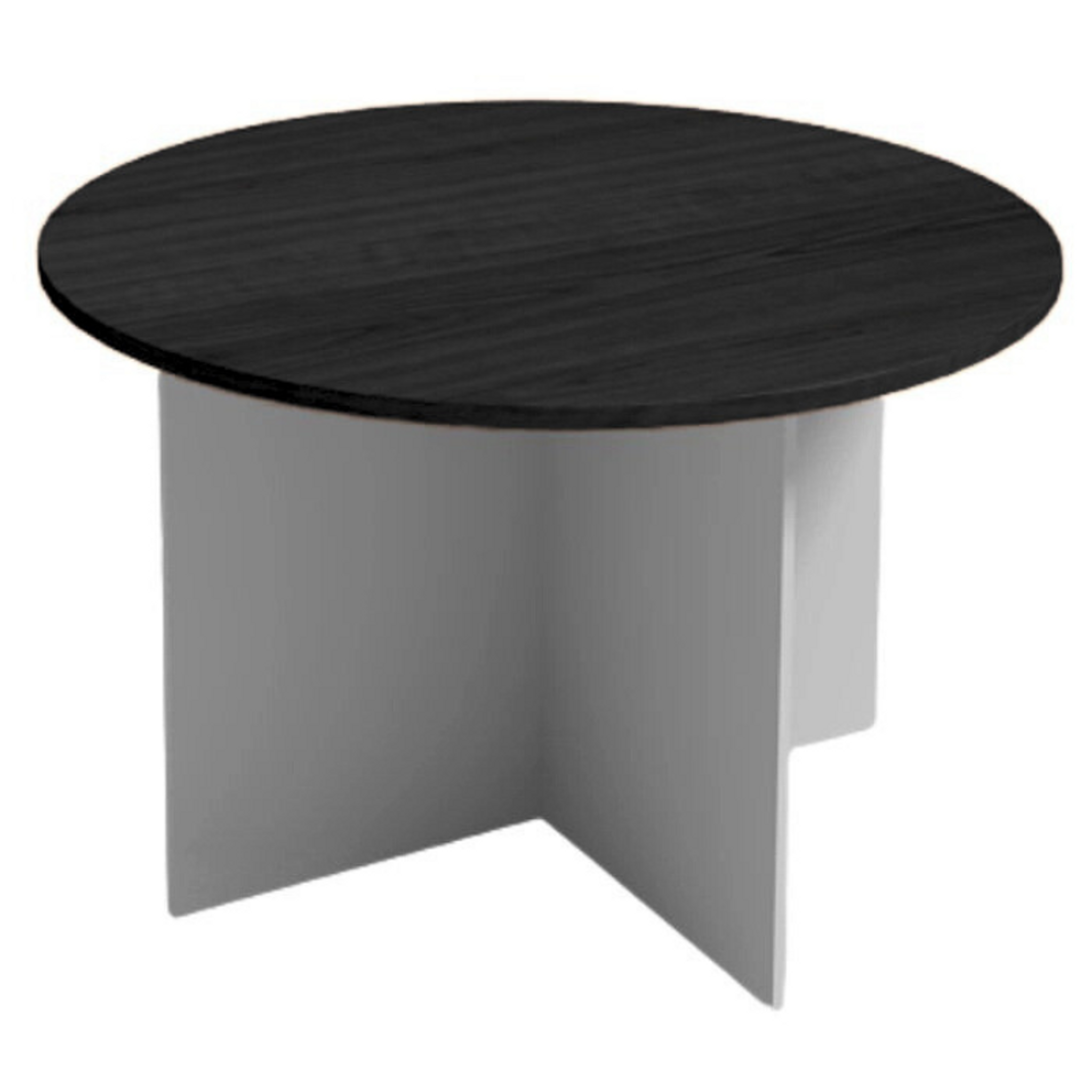 Jednací stůl s kulatou deskou PRIMO GRAY, průměr 120 cm, šedá/wenge