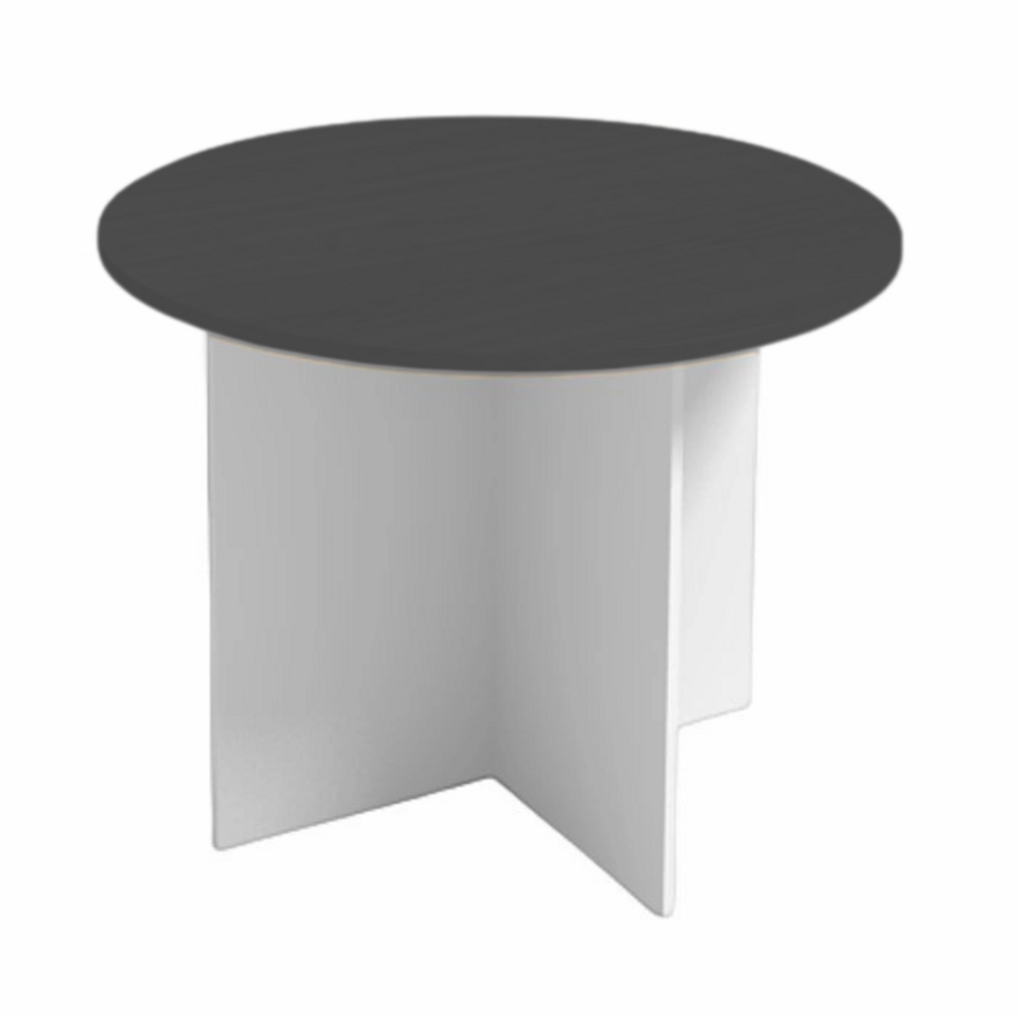 Jednací stůl s kulatou deskou PRIMO WHITE, průměr 100 cm