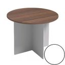 Jednací stůl s kulatou deskou PRIMO WHITE, průměr 1000 mm, bílá