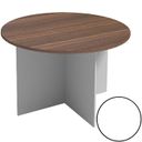 Jednací stůl s kulatou deskou PRIMO WHITE, průměr 1200 mm, bílá