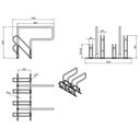 Jednostronny stojak na rowery, dla 4 rowerów, do kotwienia