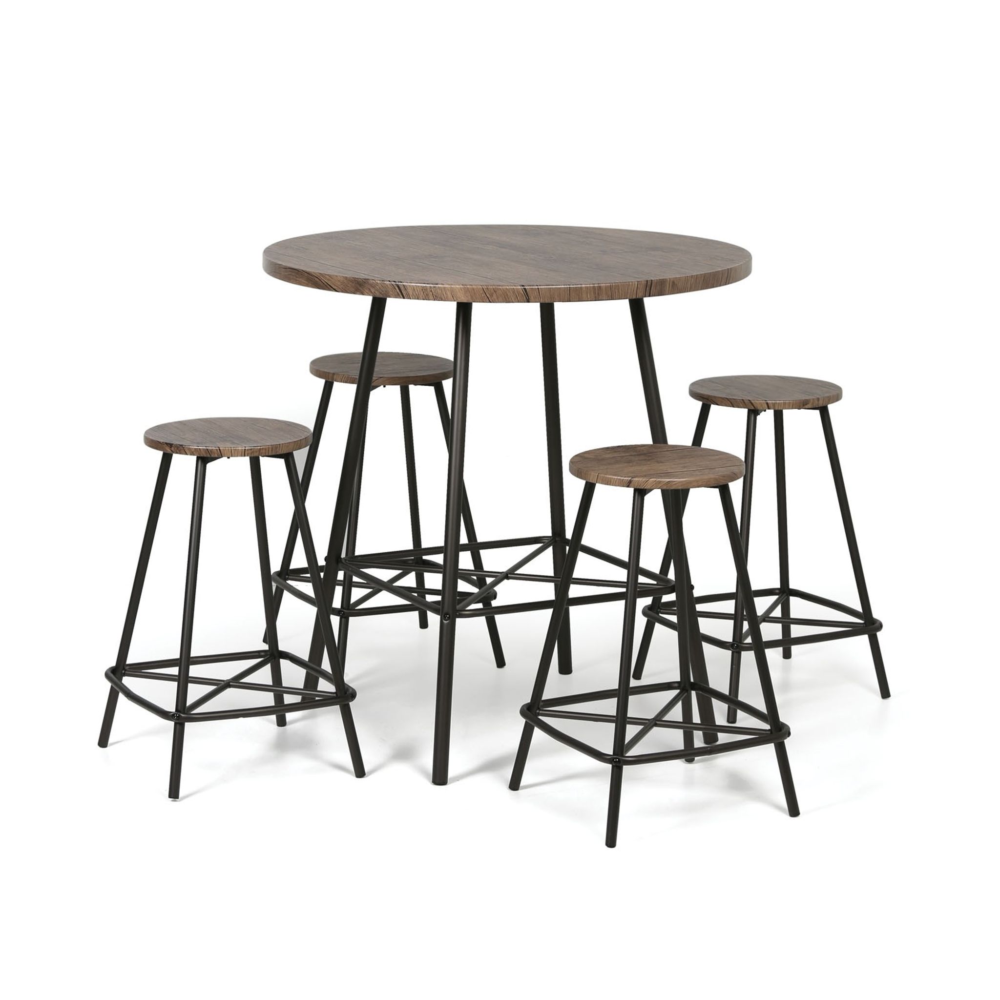 Jídelní/barová sada WELLINGTON ROUND, stůl průměr 90 cm + 4 židle