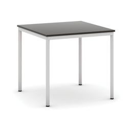 Jídelní stůl, 80x80 cm, šedá podnož, wenge