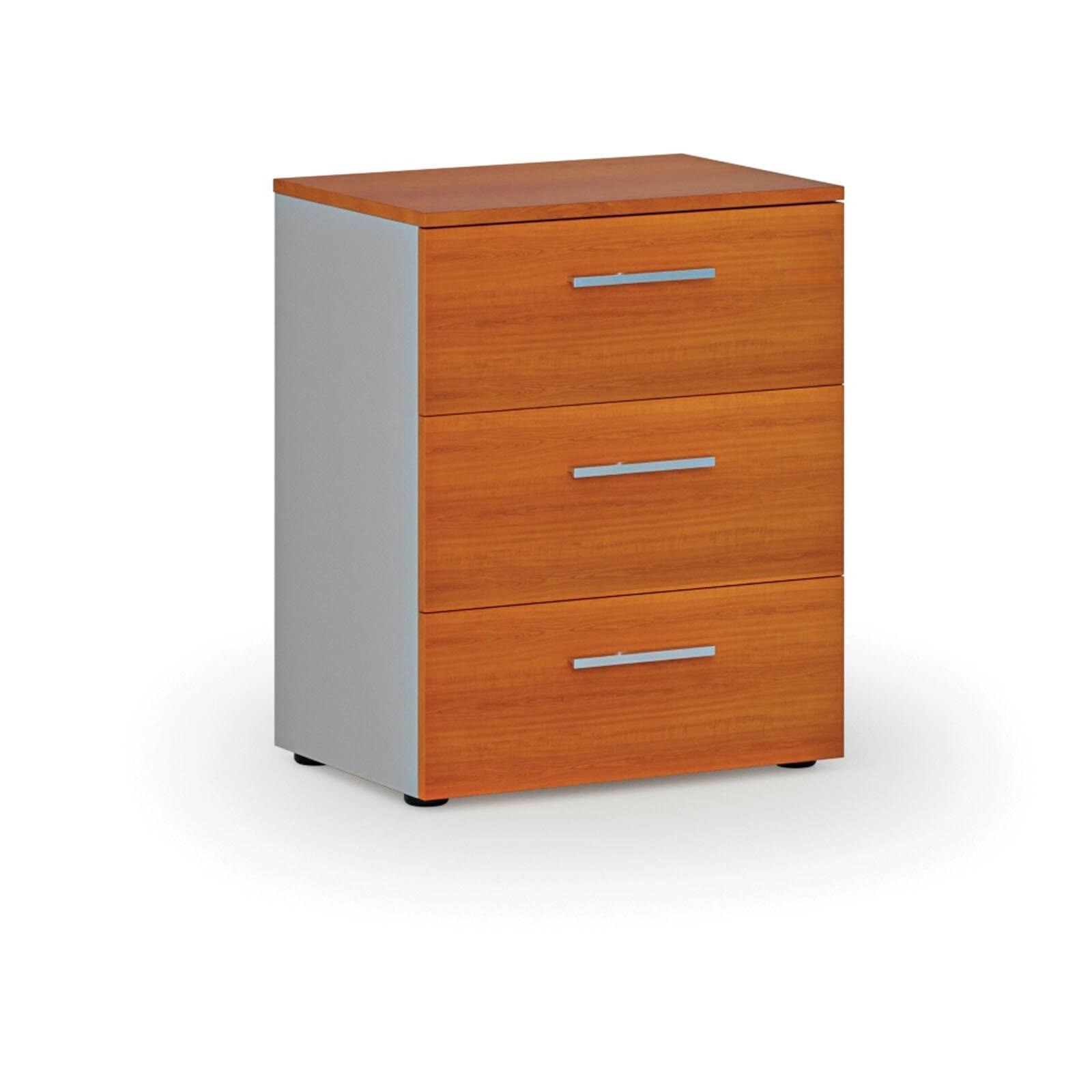 Fotografia produktu: Kancelárska komoda k stolu PRIMO GRAY, 740 x 600 x 420 mm, sivá/čerešňa