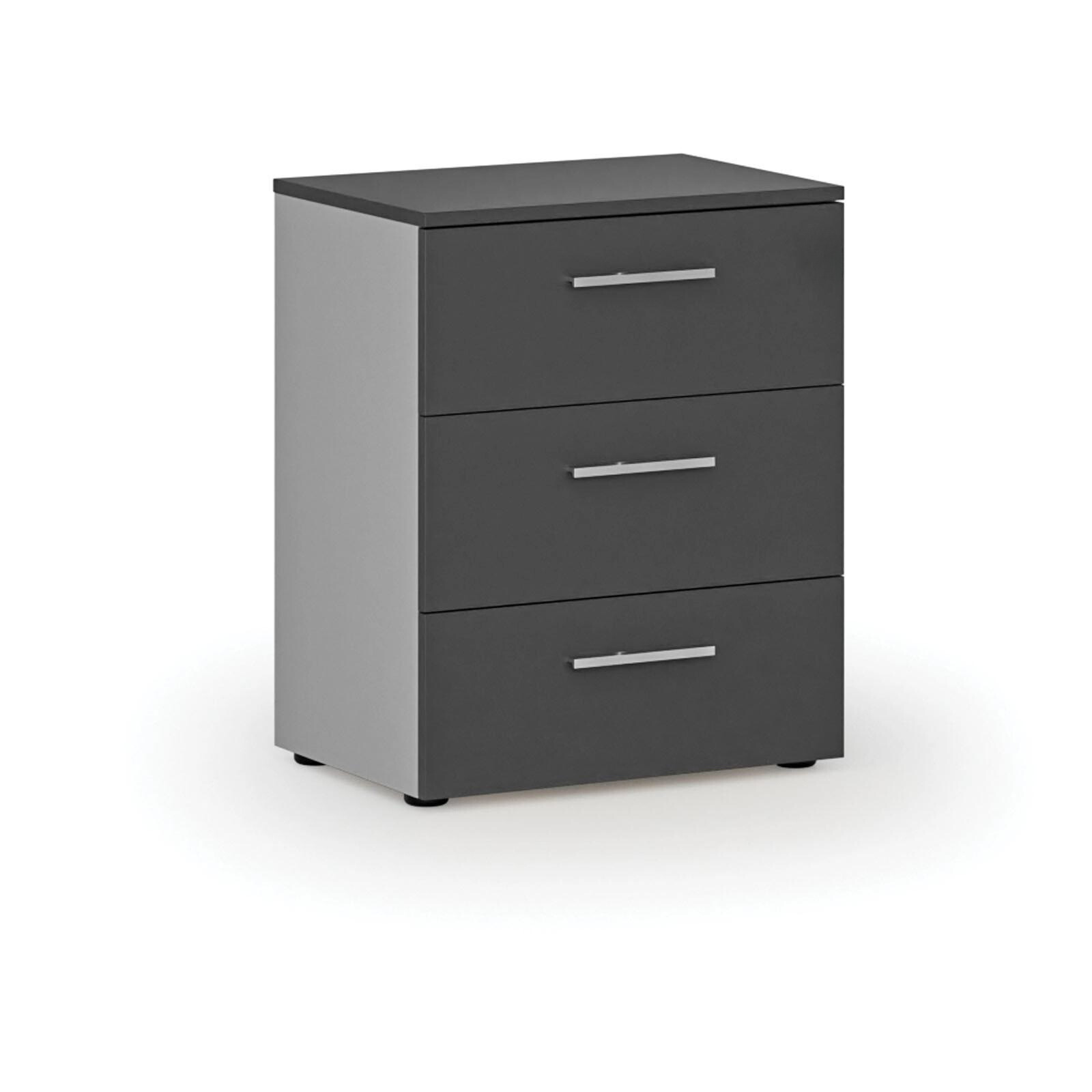 Fotografia produktu: Kancelárska komoda k stolu PRIMO GRAY, 740 x 600 x 420 mm, sivá/grafit