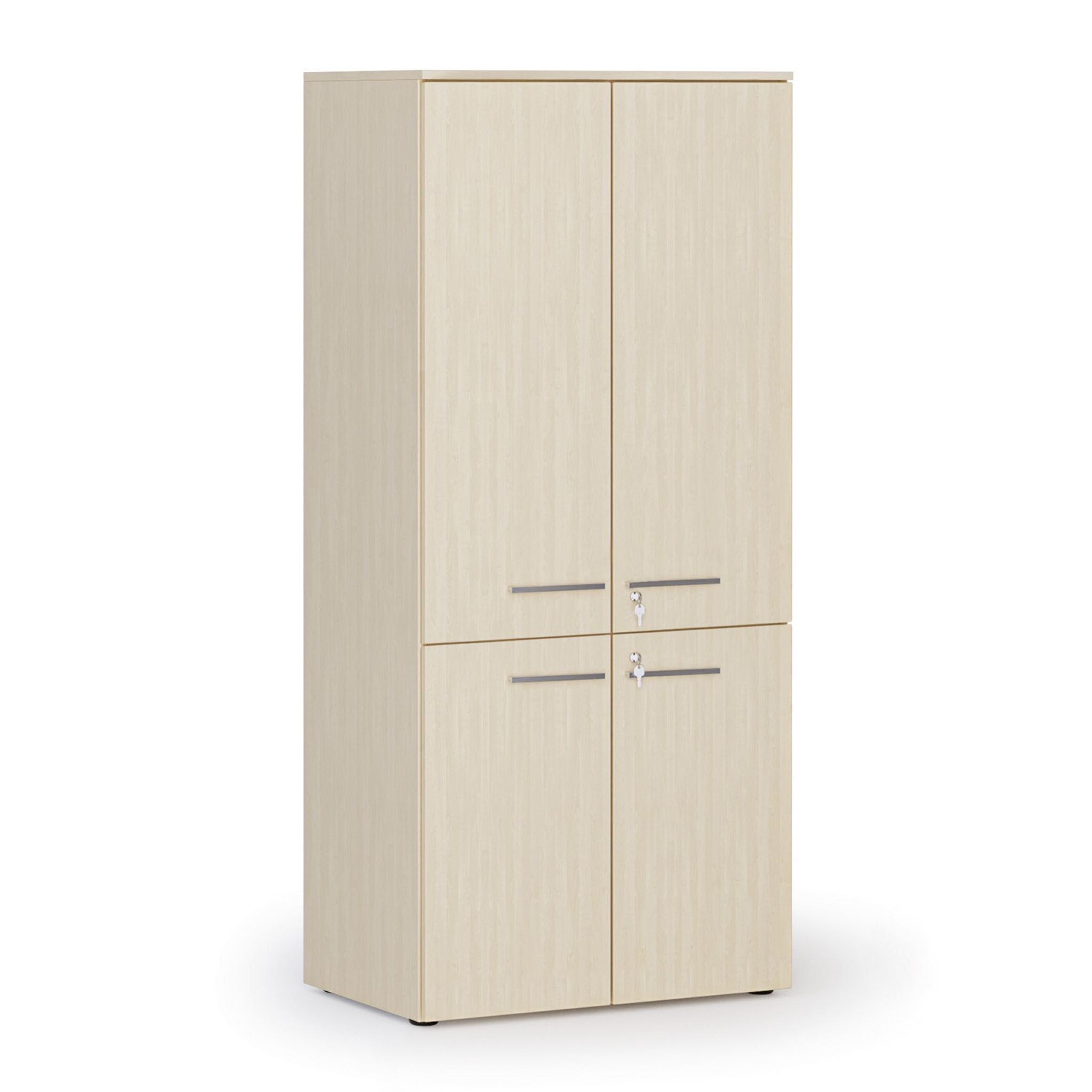 Kancelárska policová skriňa PRIMO WOOD, polené dvere, 800 x 500 x 1781 mm