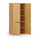 Kancelárska policová skriňa PRIMO WOOD, polené dvere, 800 x 500 x 1781 mm, buk