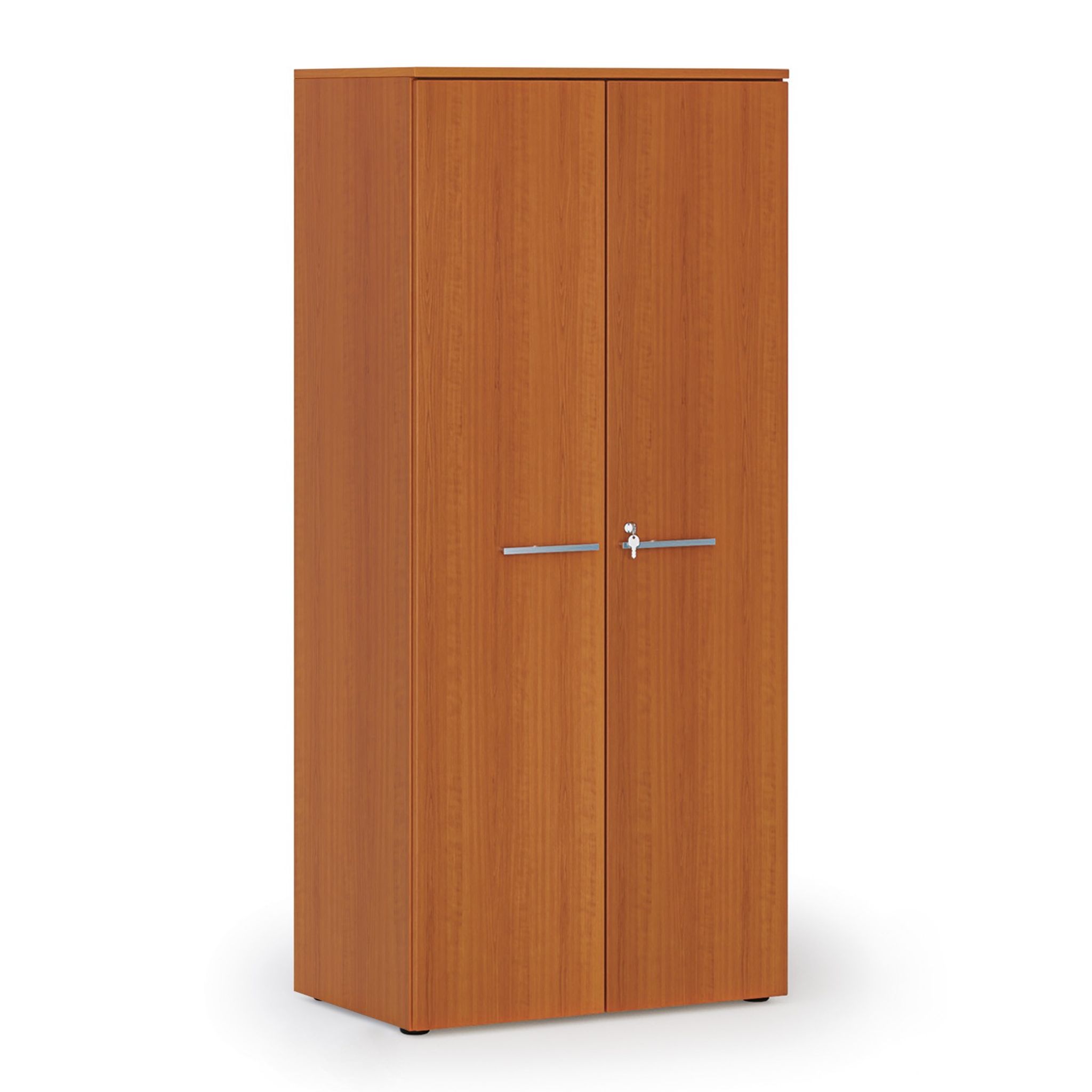 Kancelárska policová skriňa PRIMO WOOD s dverami, 800 x 500 x 1781 mm, čerešňa