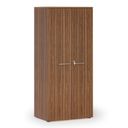 Kancelárska policová skriňa PRIMO WOOD s dverami, 800 x 500 x 1781 mm, orech