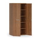 Kancelárska policová skriňa PRIMO WOOD s dverami, 800 x 500 x 1781 mm, orech