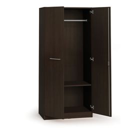 Kancelárska šatníková skriňa PRIMO, 1 polica, šatníková tyč, 800 x 500 x 1781 mm, wenge