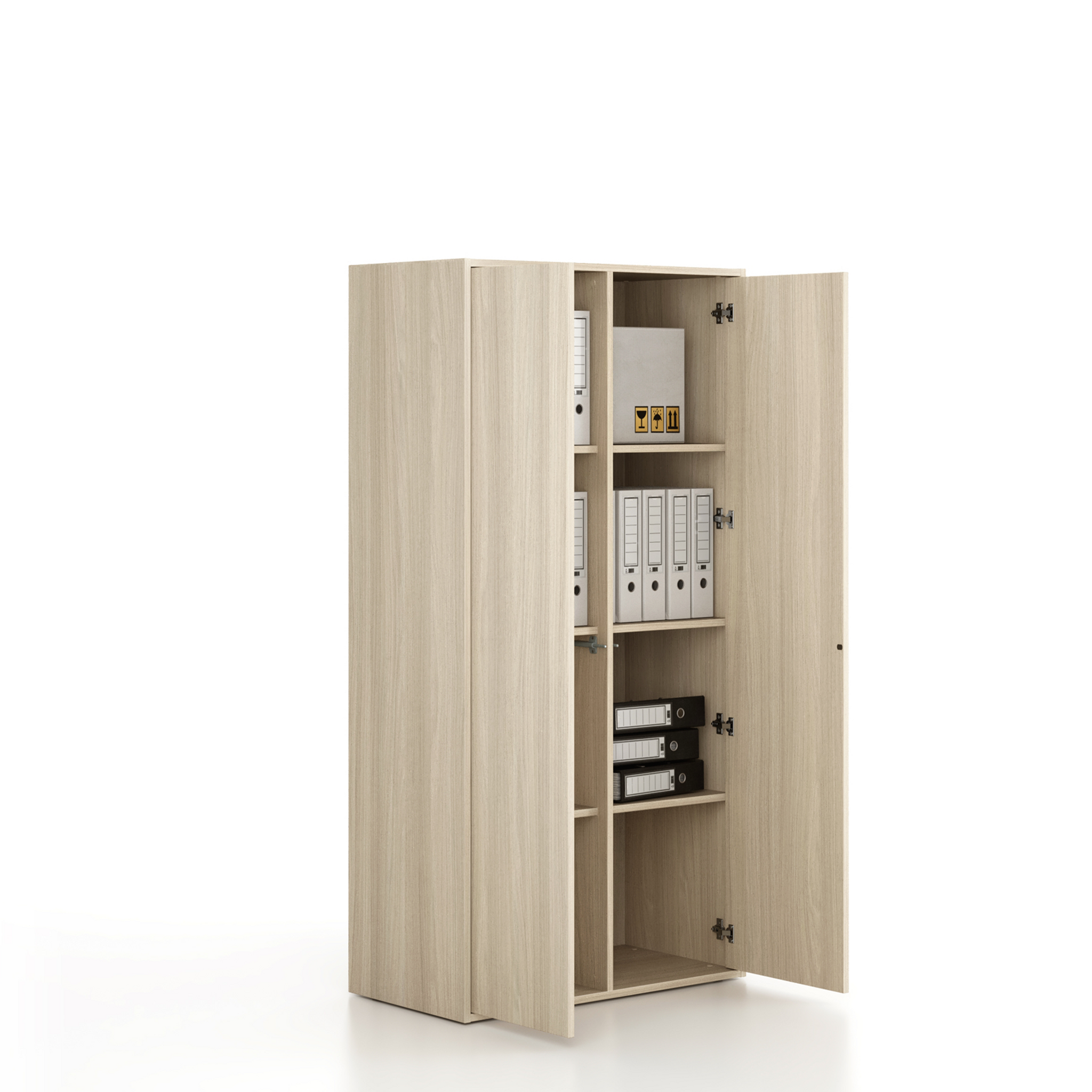 Kancelářská skříň FRAME, 2x dveře, 872 x 450 x 1735 mm, PUSH-lock