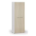 Kancelářská skříň s dveřmi PRIMO WHITE, 2128 x 800 x 420 mm, bílá/dub přírodní
