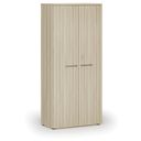 Kancelářská skříň s dveřmi PRIMO WOOD, 800 x 420 x 1781 mm, dub přírodní