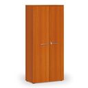 Kancelářská skříň s dveřmi PRIMO WOOD, 800 x 420 x 1781 mm, třešeň