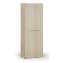 Kancelářská skříň s dveřmi PRIMO WOOD, 800 x 420 x 2128 mm, dub přírodní