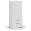 Kancelářská skříň se zásuvkami PRIMO WHITE, 800 x 420 x 1781 mm, bílá