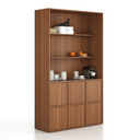 Kancelárska skriňa FRAME, 6x dvere, 2x polica, 1299 x 450 x 2162 mm, PUSH-lock, orech