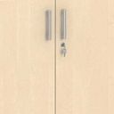 Kancelárska skriňa PRIMO 2023, dvere na 2 poschodia, 1781 x 800 x 420 mm, sivá / breza