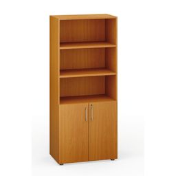 Kancelárska skriňa PRIMO, dvere na 2 poschodia, 800 x 420 x 1781 mm, čerešňa