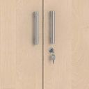 Kancelárska skriňa s dverami PRIMO 2023, 740 x 800 x 420 mm, sivá / breza